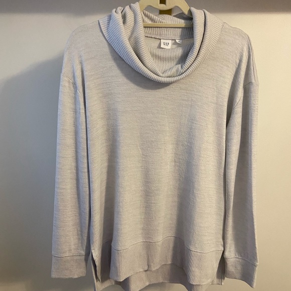 Gap Softspun Pullover Gray Turtleneck, Size Medium - Picture 2 of 8